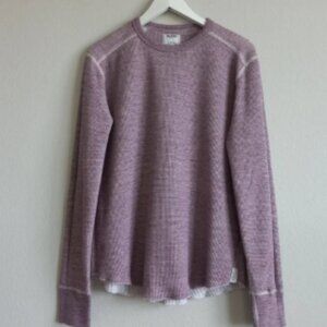 Todd Snyder Waffle Knit Crewneck Purple Heather M